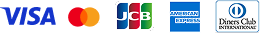VISA Mastercard JCB American Express Diners Club